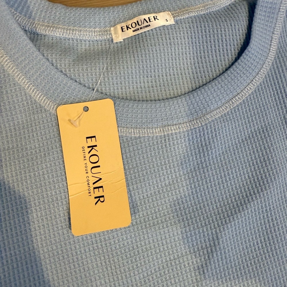 Sky Blue Women's Pajama Set - Picture 3 of 3